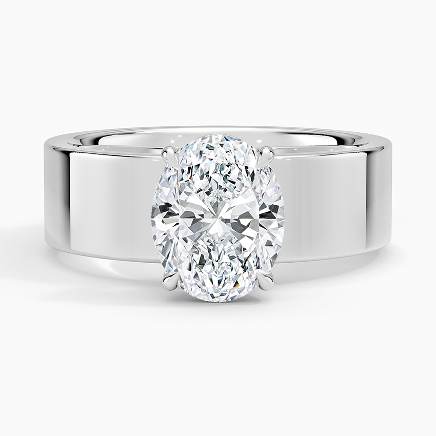 Peyton 6mm Solitaire Ring - Oval Center Stone