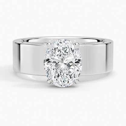 Peyton 6mm Solitaire Ring - Oval Center Stone