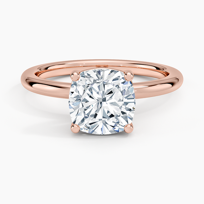 Sydney Perfect Fit 2mm Solitaire Ring - Cushion Cut Center Stone