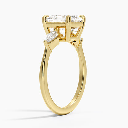 Luxe Cometa Three Stone Diamond Ring (1/3 ct. tw.) - Asscher Cut Center Stone