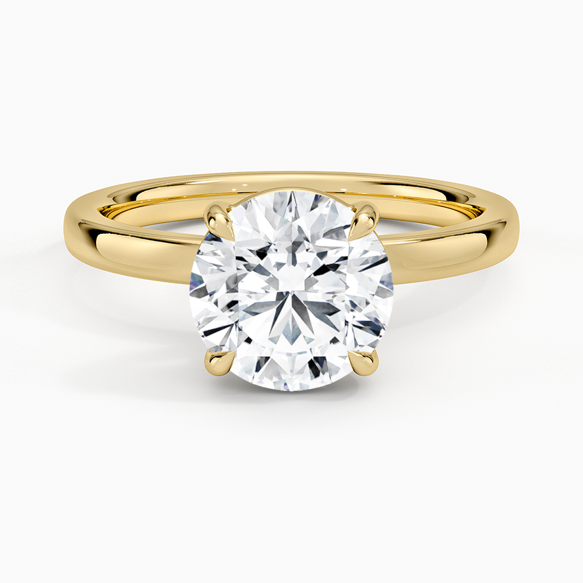 Fairmined Perfect Fit Solitaire 2mm Ring - Round Center Stone