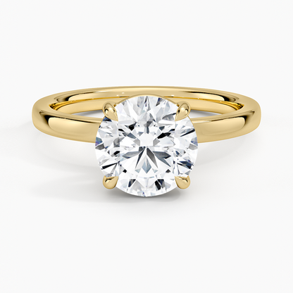 Fairmined Perfect Fit Solitaire 2mm Ring - Round Center Stone