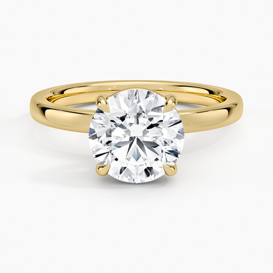 Fairmined Perfect Fit Solitaire 2mm Ring - Round Center Stone