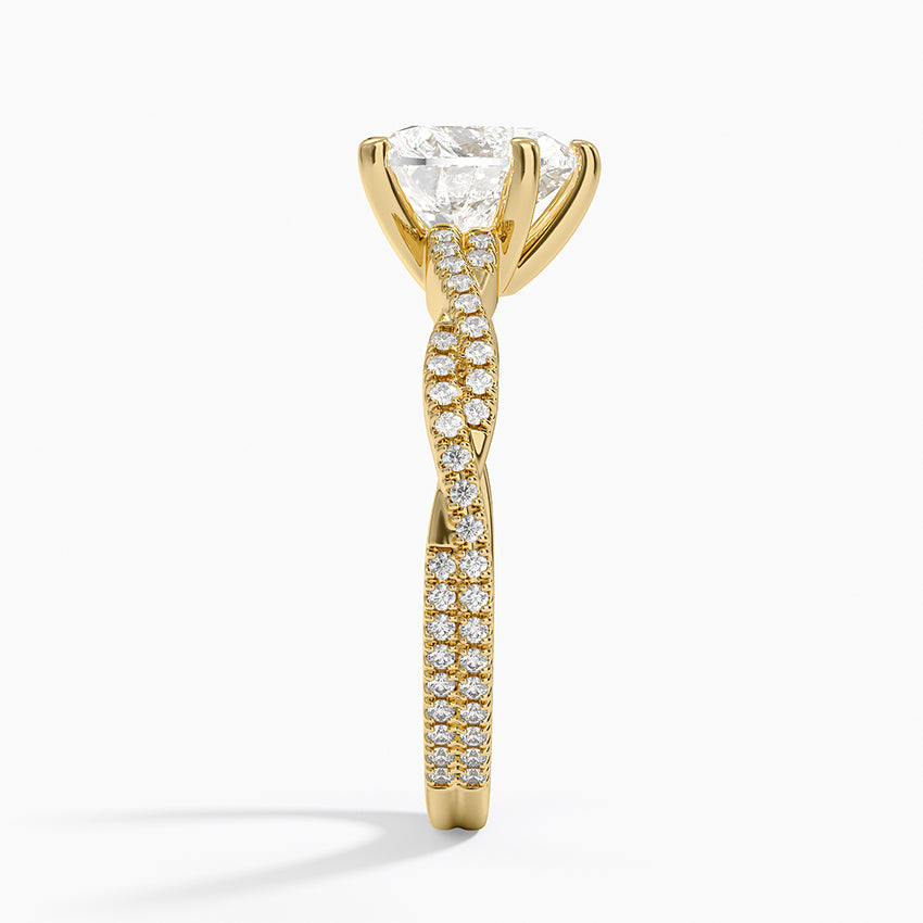 Petite Luxe Twisted Vine Diamond Ring (1/4 ct. tw.) - Heart Center Stone
