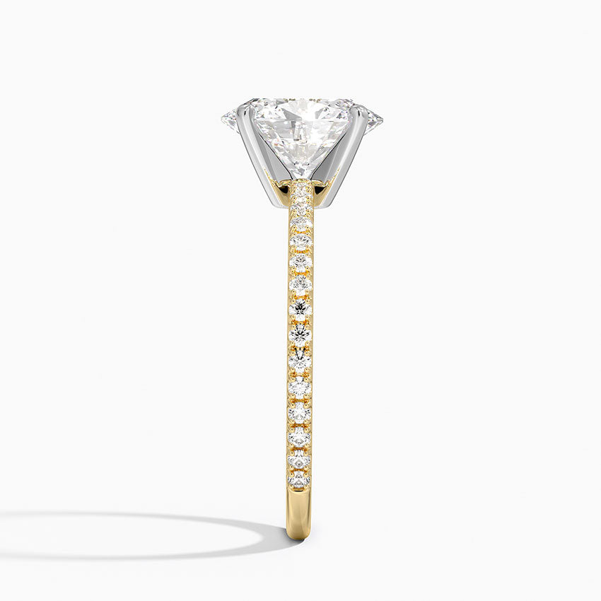 Ballad Three-Quarter Coverage Diamond Ring (1/4 ct. tw.) - Oval Center Stone