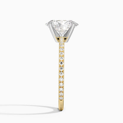 Ballad Three-Quarter Coverage Diamond Ring (1/4 ct. tw.) - Oval Center Stone