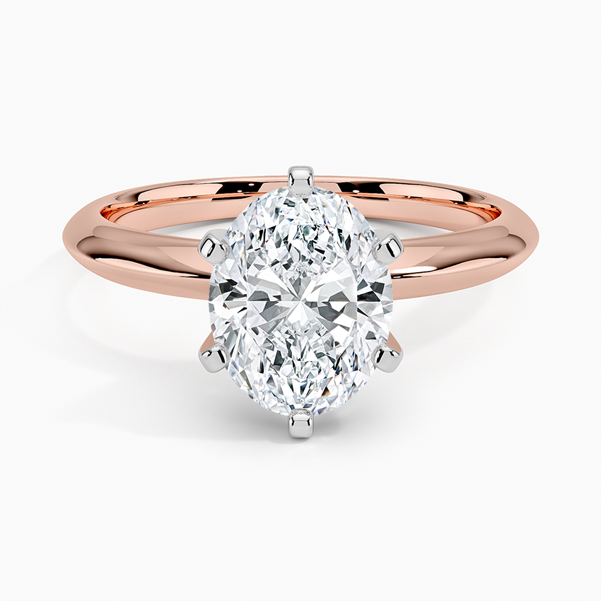 Classic Six-Prong Solitaire Ring - Oval Center Stone
