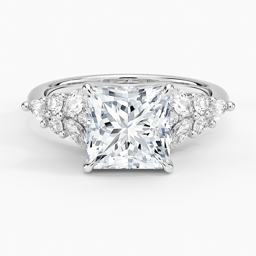 Nadia Taper Diamond Ring - Princess Cut Center Stone
