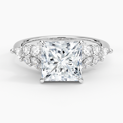 Nadia Taper Diamond Ring - Princess Cut Center Stone