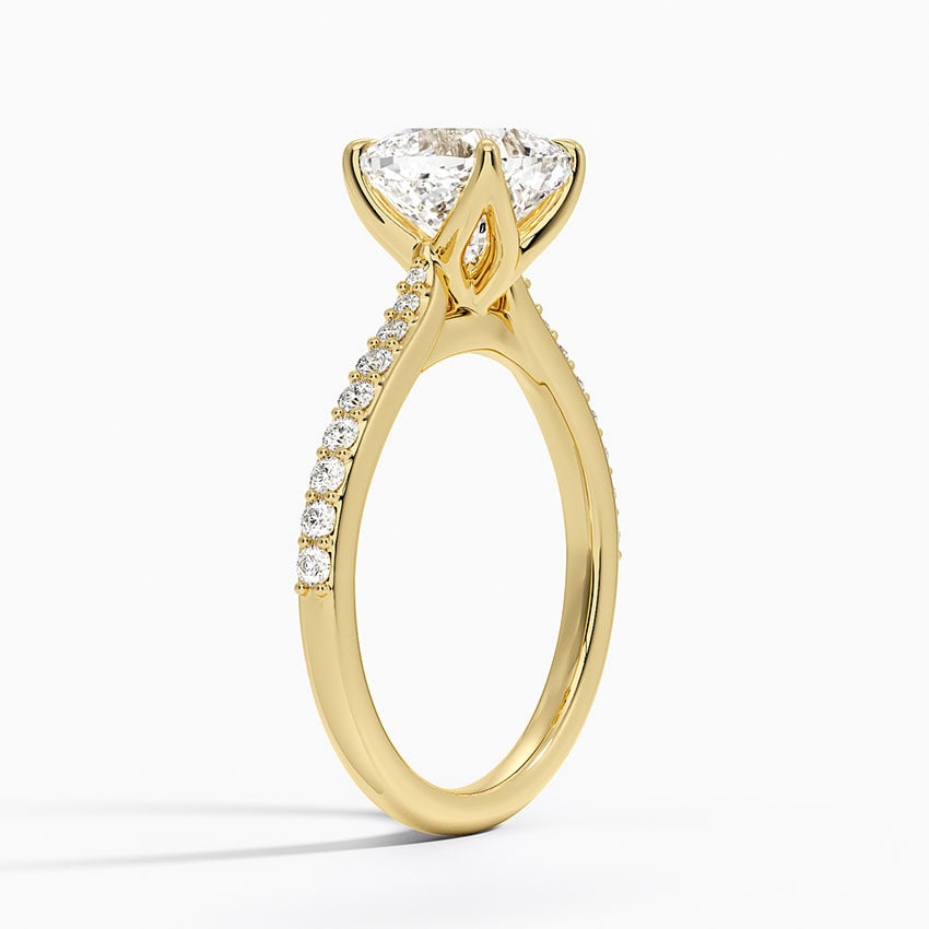 Elodie Cathedral Diamond Ring - Cushion Cut Center Stone