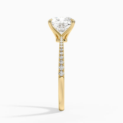 Elena Diamond Ring - Cushion Cut Center Stone