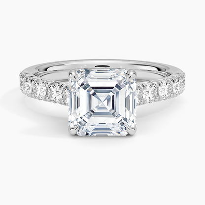 Anthology Half Coverage Diamond Ring (1/2 ct. tw.) - Asscher Cut Center Stone