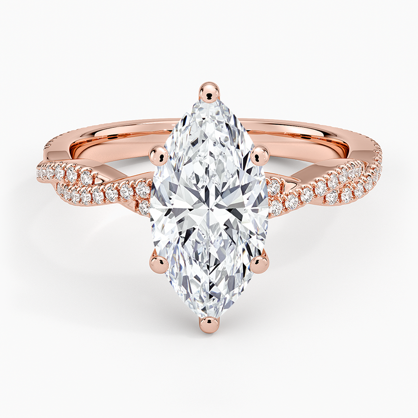 Petite Luxe Twisted Vine Diamond Ring (1/4 ct. tw.) - Marquise Center Stone