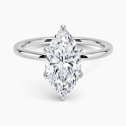 Lumiere 1.5mm Diamond Ring - Marquise Center Stone