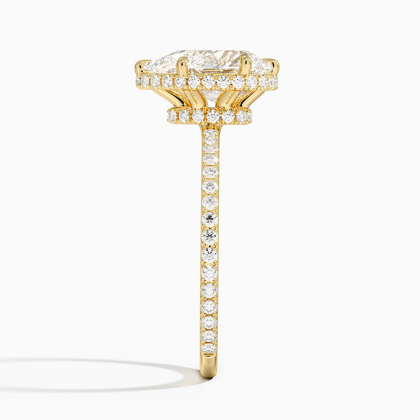 Gala Diamond Ring - Pear Center Stone
