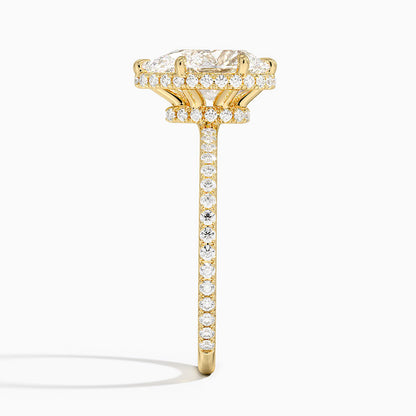 Gala Diamond Ring - Pear Center Stone