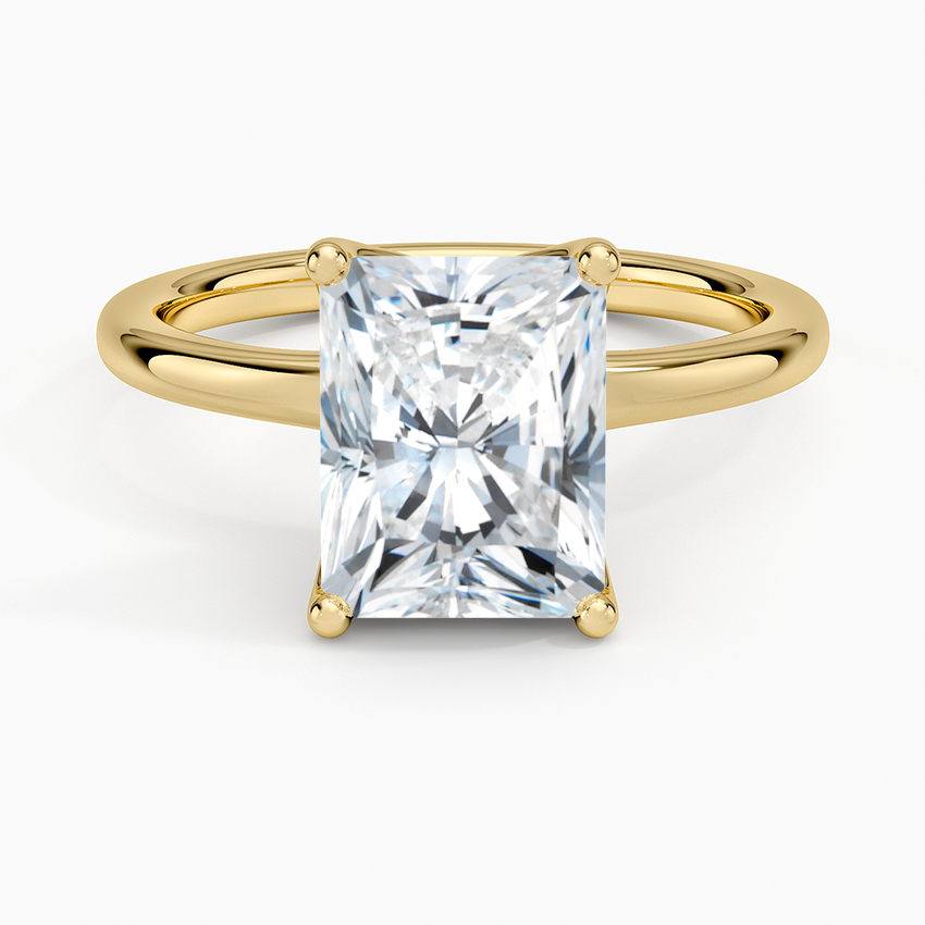 Fleur Solitaire Ring - Radiant Cut Center Stone