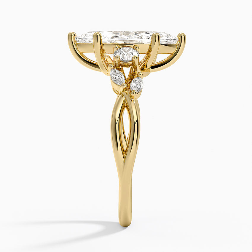 Willow Three Stone Diamond Ring (1/3 ct. tw.) - Marquise Center Stone