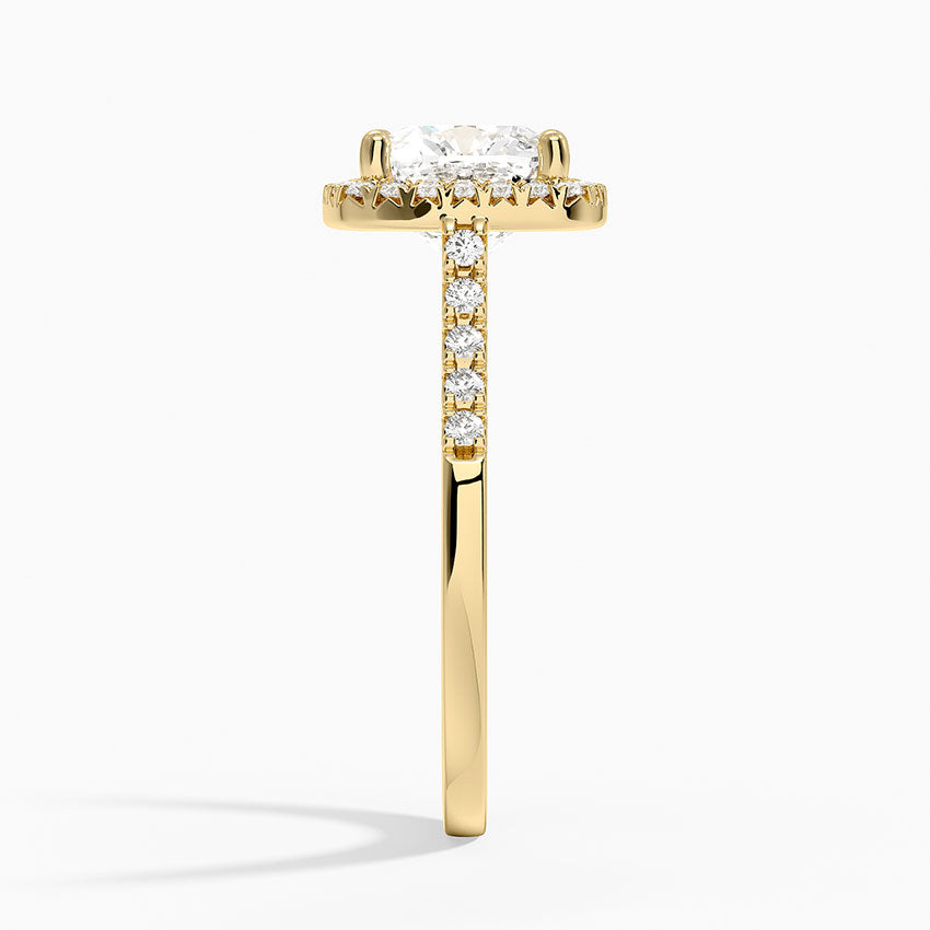 Odessa Halo Diamond Ring (1/5 ct. tw.) - Cushion Cut Center Stone