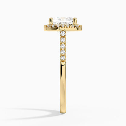 Odessa Halo Diamond Ring (1/5 ct. tw.) - Cushion Cut Center Stone