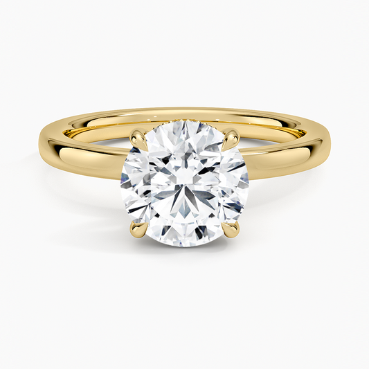 Audrey Perfect Fit Hidden Halo 2mm Diamond Ring - Round Center Stone