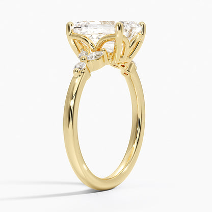 Verbena Diamond Ring - Emerald Cut Center Stone