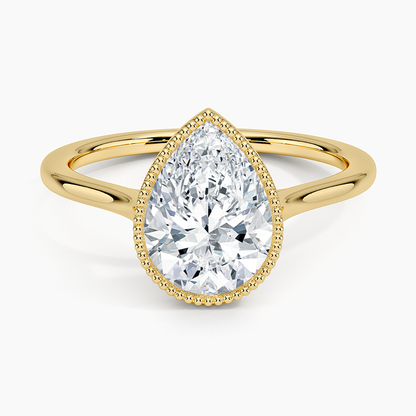 Margot Bezel Ring - Pear Center Stone