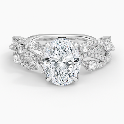 Grand Secret Garden Diamond Ring - Oval Center Stone