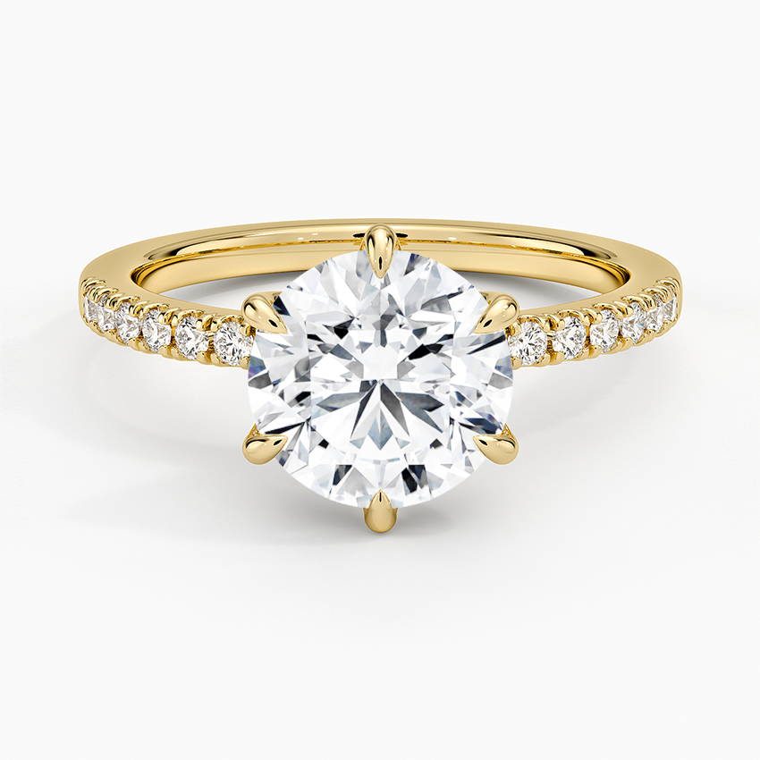 Bliss Six-Prong Diamond Ring (1/6 ct. tw.) - Round Center Stone