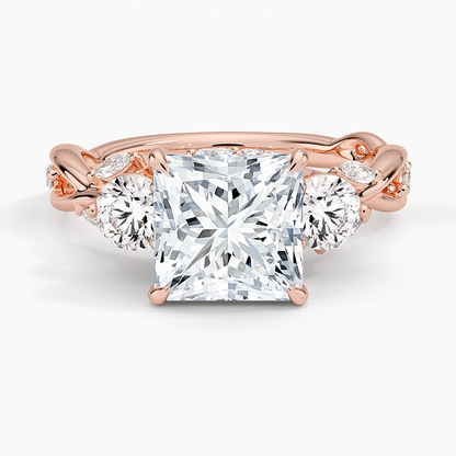 Secret Garden Three Stone Diamond Ring (3/4 ct. tw.) - Princess Cut Center Stone