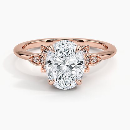 Fiore Diamond Ring - Oval Center Stone