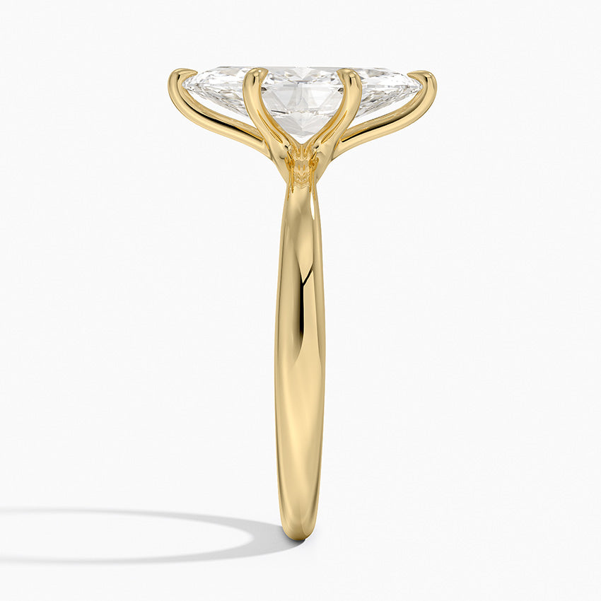 Freesia 2.7mm Solitaire Ring - Marquise Center Stone