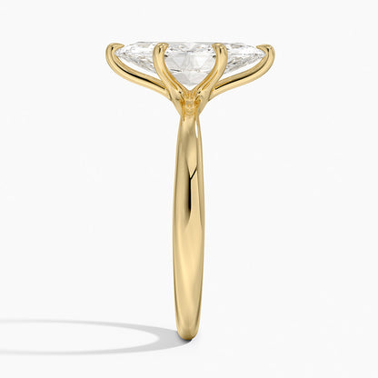 Freesia 2.7mm Solitaire Ring - Marquise Center Stone