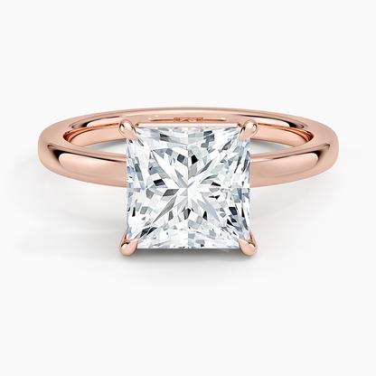 Dara Low-Profile Solitaire Ring - Princess Cut Center Stone