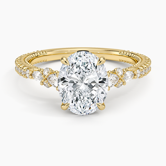 Primrose Diamond Ring - Oval Center Stone