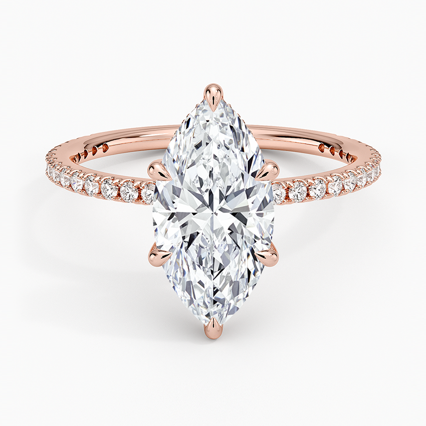 Perfect Fit Three-Quarter Diamond Ring (1/4 ct. tw.) - Marquise Center Stone