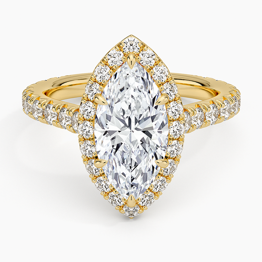 Sienna Halo Three-Quarter Coverage Diamond Ring (3/4 ct. tw.) - Marquise Center Stone