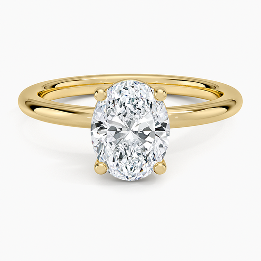 Sydney Perfect Fit 2mm Solitaire Ring - Oval Center Stone