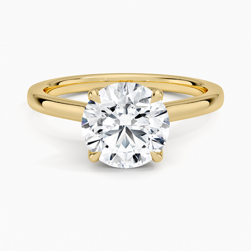 Elodie Cathedral Solitaire Ring - Round Center Stone