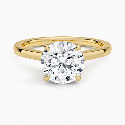 Elodie Cathedral Solitaire Ring - Round Center Stone