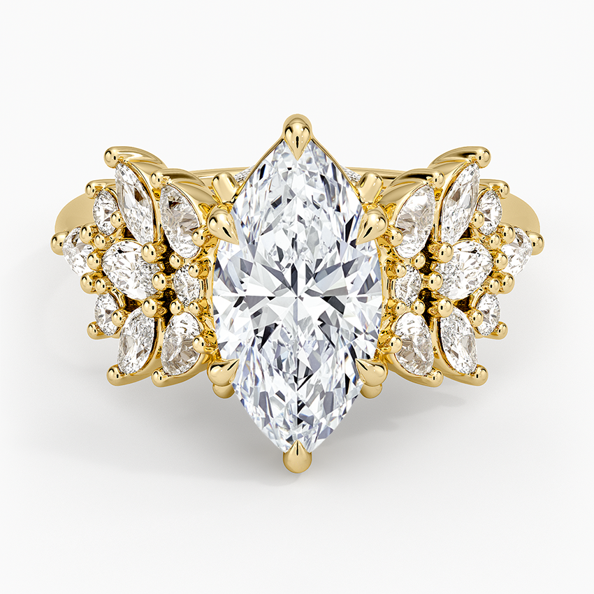 Grand Nadia Diamond Ring - Marquise Center Stone