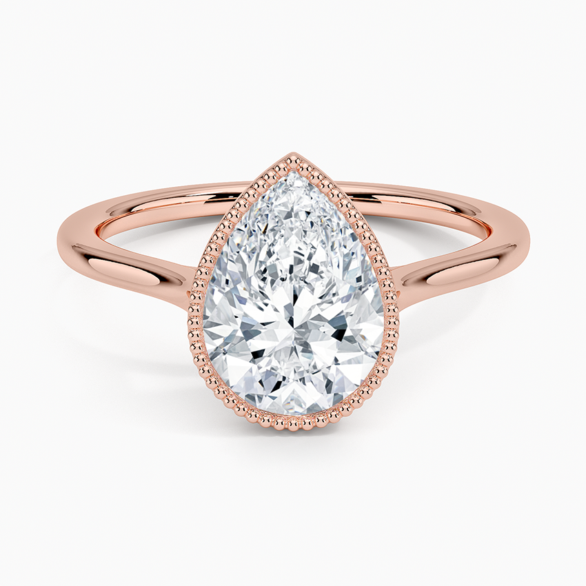 Margot Bezel Ring - Pear Center Stone