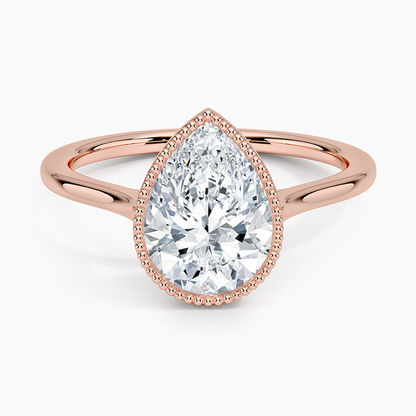 Margot Bezel Ring - Pear Center Stone