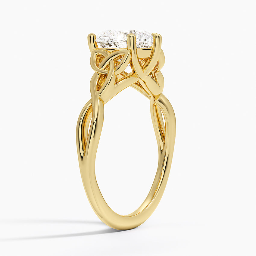 Celtic Love Knot Ring - Heart Center Stone