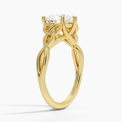 Celtic Love Knot Ring - Heart Center Stone