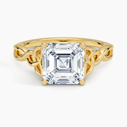 Celtic Love Knot Ring - Asscher Cut Center Stone