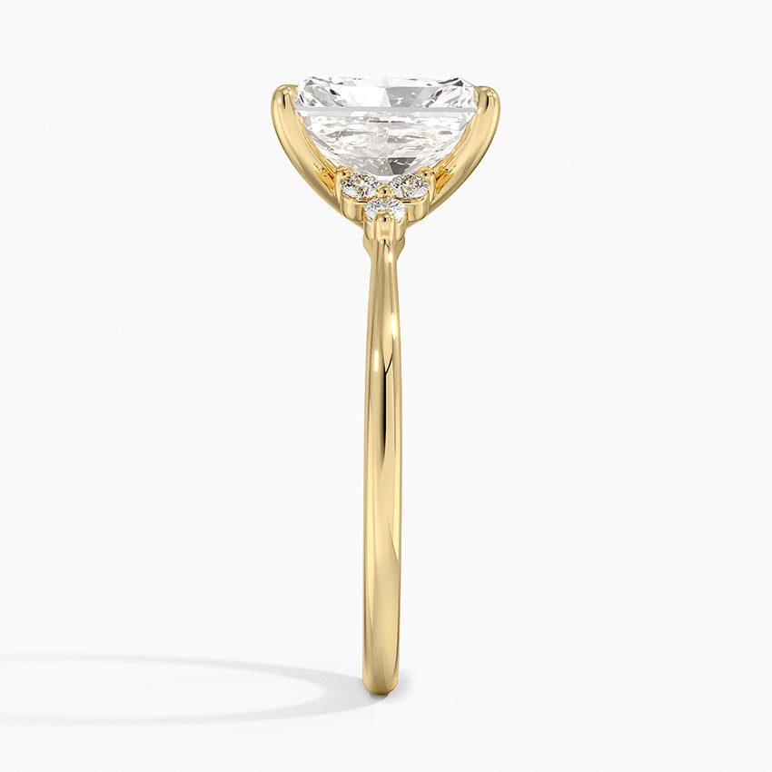 Melody Diamond Ring - Radiant Cut Center Stone