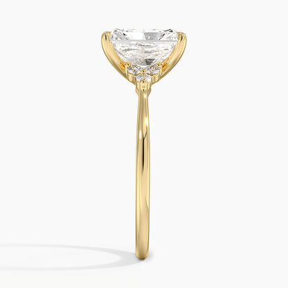 Melody Diamond Ring - Radiant Cut Center Stone