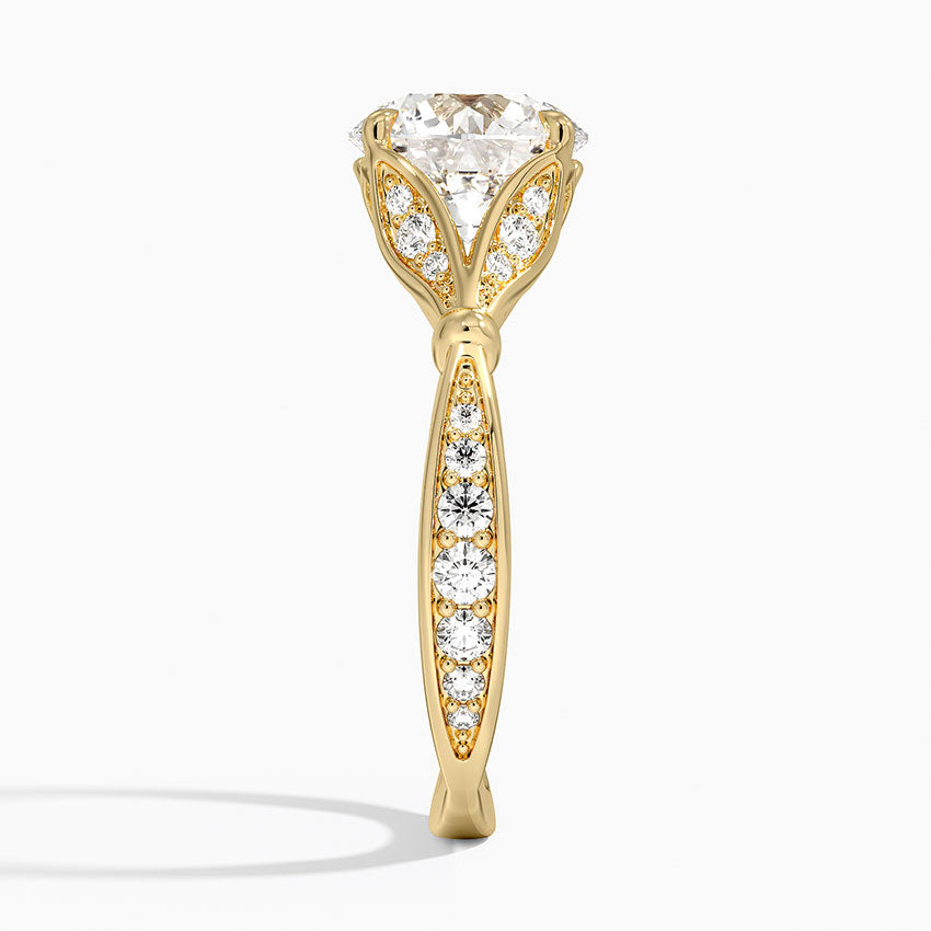 Zinnia Diamond Ring (1/3 ct. tw.) - Round Cut Center Stone