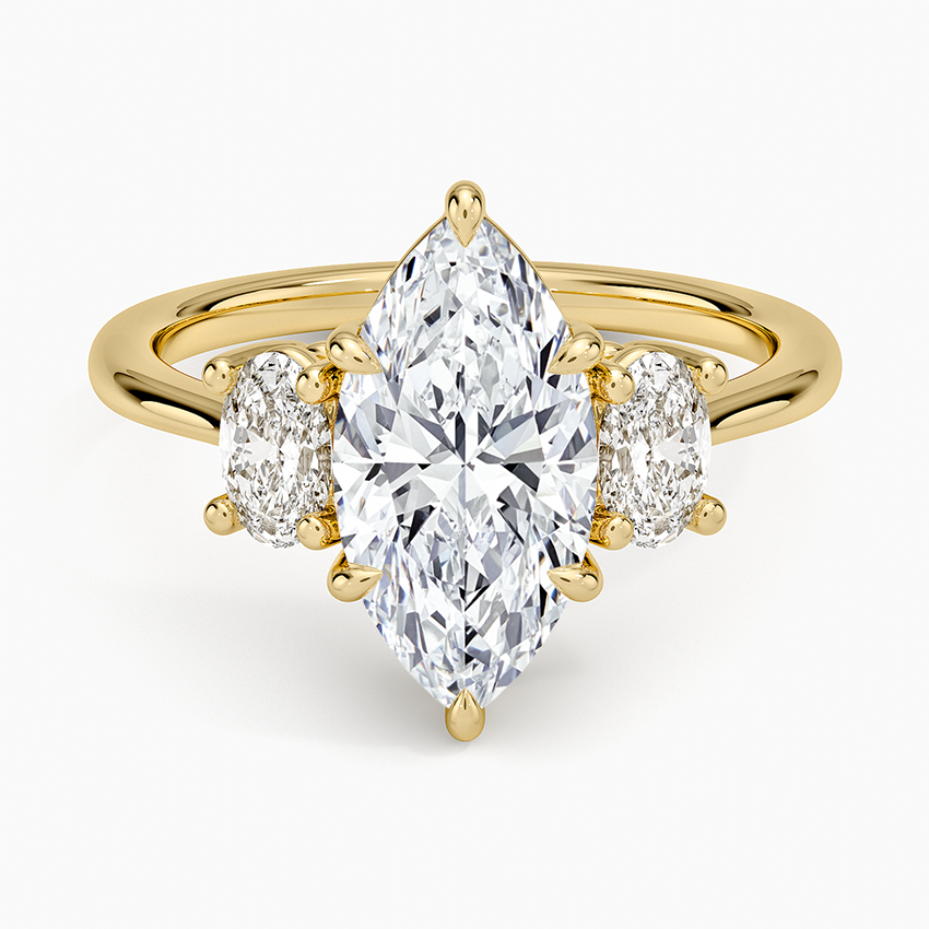 Oval-Cut Three Stone Diamond Ring (1/2 ct. tw.) - Marquise Center Stone